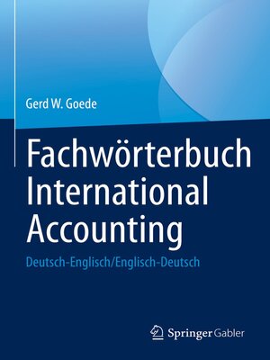 cover image of Fachwörterbuch International Accounting